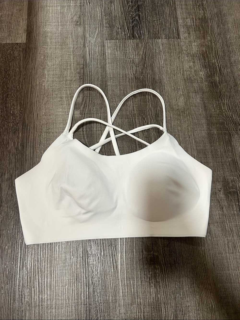 aerie White Crisscross Seamless Sports Bralette